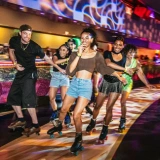 Roller skaters at Xanadu in Bushwick
